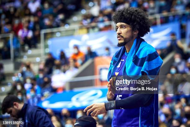 Julian Gamble of Hereda San Pablo Burgos during ACB League match between Hereda San Pablo Burgos and Casademont Zaragoza at Coliuseum Burgos on March...