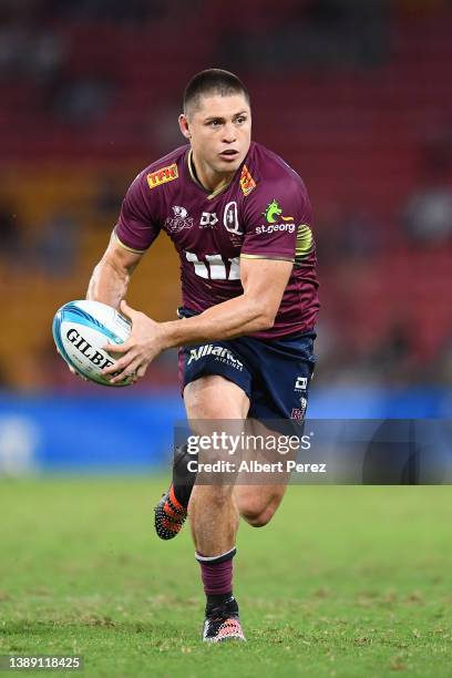 James O'Connor of the Reds in action during the round seven Super Rugby Pacific match between the Queensland Reds and the ACT Brumbies at Suncorp...