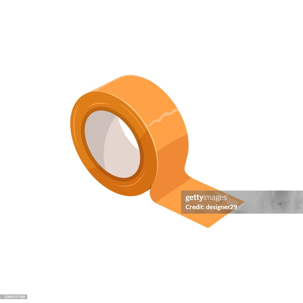 Sticky Tape Icon Flat Design.