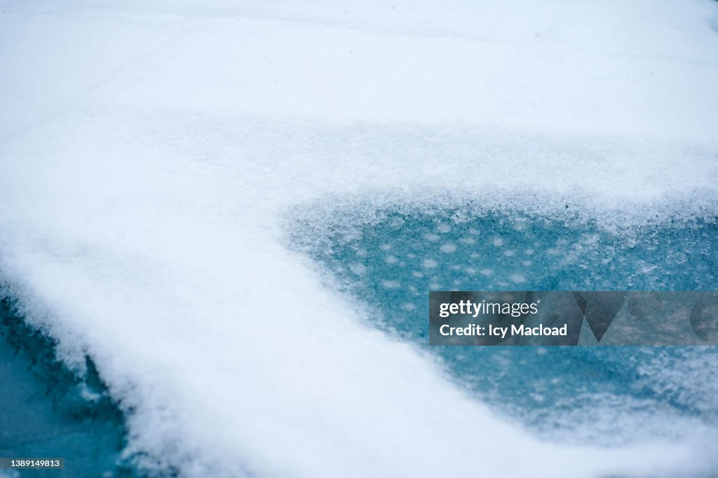 Snow and ice in the spring