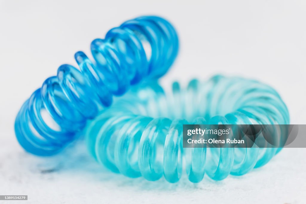 Spiral hair rubber bands.