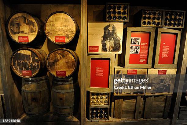 Prohibition-era exhibit at The Mob Museum February 13, 2012 in Las Vegas, Nevada. The museum, also known as the National Museum of Organized Crime...