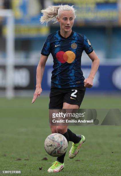 Anja Sonstevold of FC Internazionale in action during the Women Serie A match between FC Internazionale and ACF Fiorentina at Stadio Breda on April...