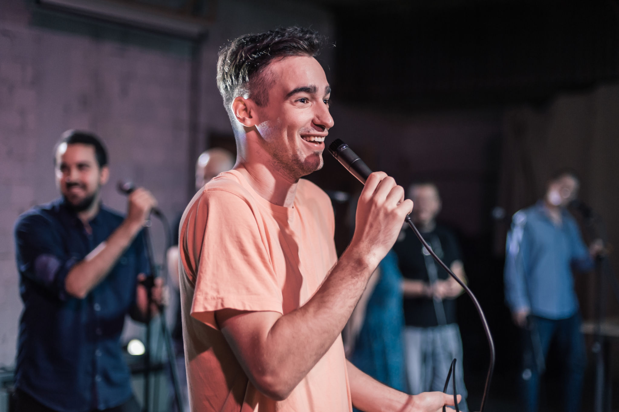 comedian laughing