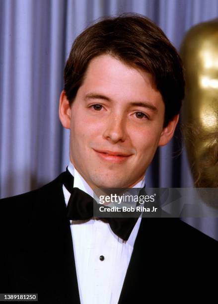 Matthew Broderick backstage at the Academy Awards Show, March 30, 1987 in Los Angeles, California.