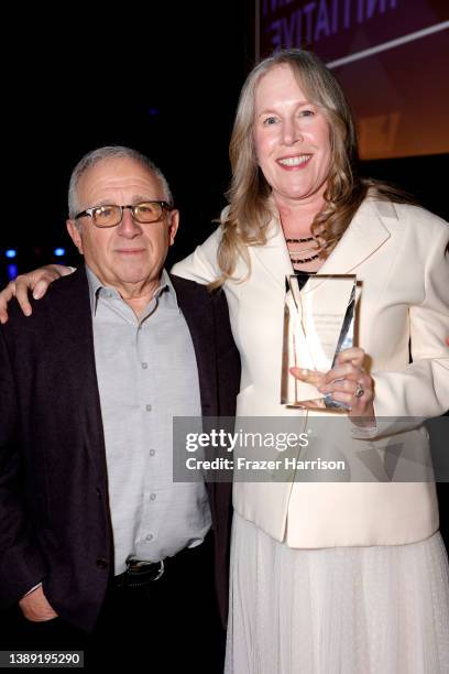 Irving Azoff and Susan Genco attend the 24th Annual Entertainment Law Initiative during 64th Annual GRAMMY Awards at the Aria Resort & Casino on...