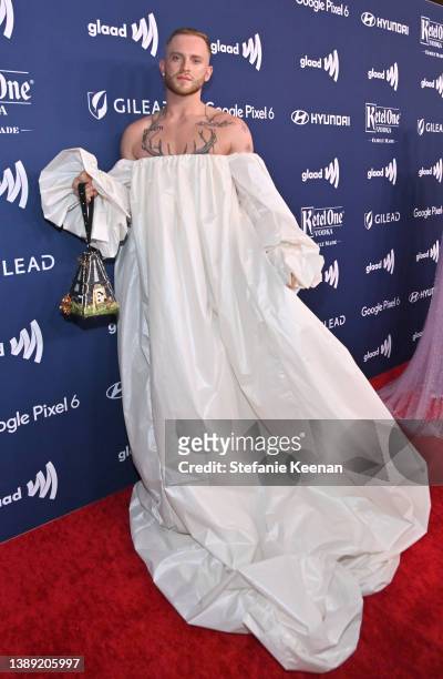 August Getty attends The 33rd Annual GLAAD Media Awards at The Beverly Hilton on April 02, 2022 in Beverly Hills, California.
