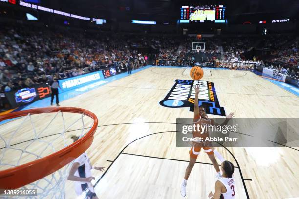 Joanne Allen-Taylor of the Texas Longhorns shoots against Anna Wilson of the Stanford Cardinal during the first half during the Elite Eight of the...
