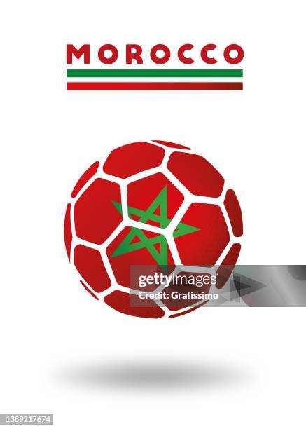 illustrations, cliparts, dessins animés et icônes de balle de football maroc sur fond blanc - maroc foot