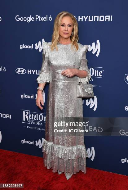 Kathy Hilton attends the 33rd Annual GLAAD Media Awards on April 02, 2022 in Beverly Hills, California.