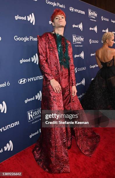 Jake Wesley Rogers attends The 33rd Annual GLAAD Media Awards at The Beverly Hilton on April 02, 2022 in Beverly Hills, California.