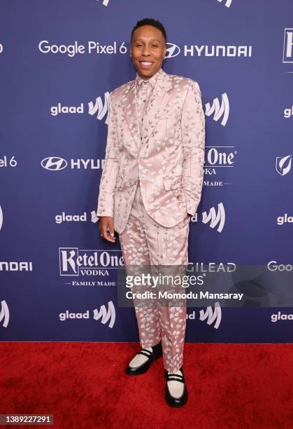Lena Waithe attends the 33rd Annual GLAAD Media Awards on April 02, 2022 in Beverly Hills, California.