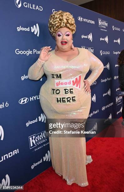 Eureka O'Hara attends The 33rd Annual GLAAD Media Awards at The Beverly Hilton on April 02, 2022 in Beverly Hills, California.