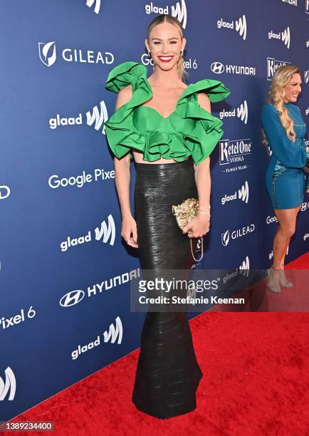 Meghan King attends The 33rd Annual GLAAD Media Awards at The Beverly Hilton on April 02, 2022 in Beverly Hills, California.