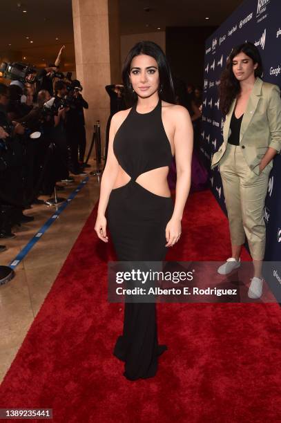 Emeraude Toubia attends The 33rd Annual GLAAD Media Awards at The Beverly Hilton on April 02, 2022 in Beverly Hills, California.