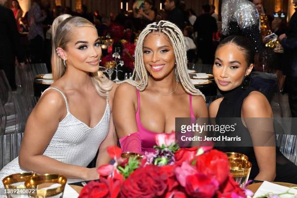 Jasmine Sanders, DJ Millie, and Symphani Soto toast to The Recording Academy Honors Presented by the Black Music Collective with Grey Goose vodka...