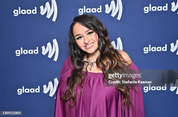 Jazz Jennings attends The 33rd Annual GLAAD Media Awards at The Beverly Hilton on April 02, 2022 in Beverly Hills, California.