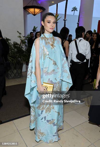 Nicole Maines attends The 33rd Annual GLAAD Media Awards at The Beverly Hilton on April 02, 2022 in Beverly Hills, California.