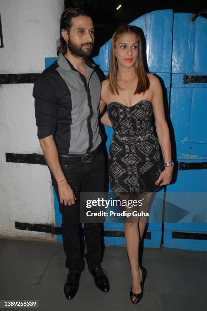 Apurva Agnihotri and Shilpa Saklani attend the Dabboo Ratnani's callender launch on January 08, 2013 in Mumbai, India.