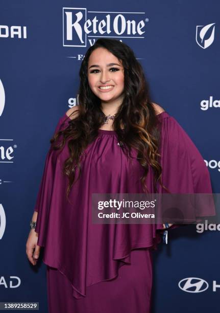 Jazz Jennings attends the 33rd Annual GLAAD Media Awards on April 02, 2022 in Beverly Hills, California.