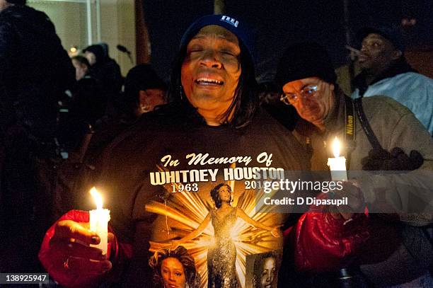 General view of atmosphere before Whitney Houston's body arrives at Whigham Funeral Home ahead of her funeral in New Jersey on February 13, 2012 in...