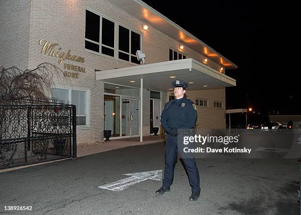 Atmosphere at Whigham Funeral Home prior to the arrival of Whitney Houston's body on February 13, 2012 in Newark, New Jersey.