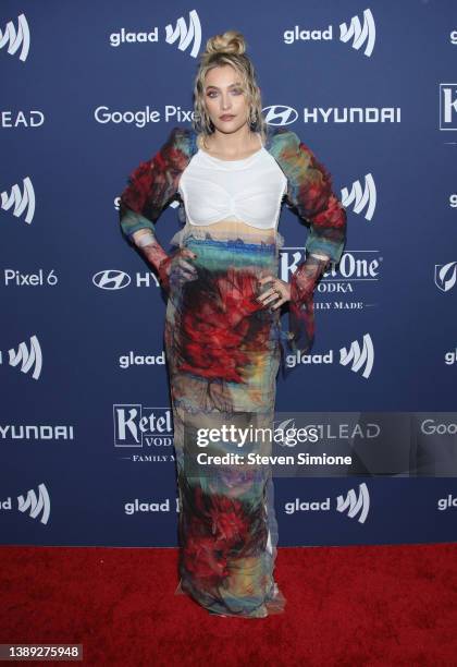 Paris Jackson attends the 33rd Annual GLAAD Media Awards on April 02, 2022 in Beverly Hills, California.