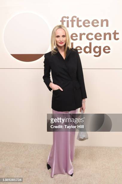 Lauren Santo Domingo attends The Fifteen Percent Pledge Benefit Gala at New York Public Library on April 02, 2022 in New York City.