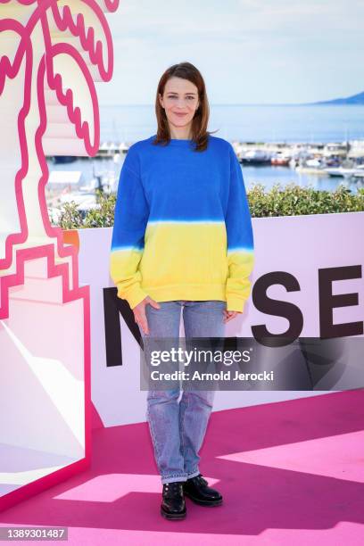 Céline Sallette attends the "Infiniti" photocall during the 5th Canneseries Festival on April 03, 2022 in Cannes, France.