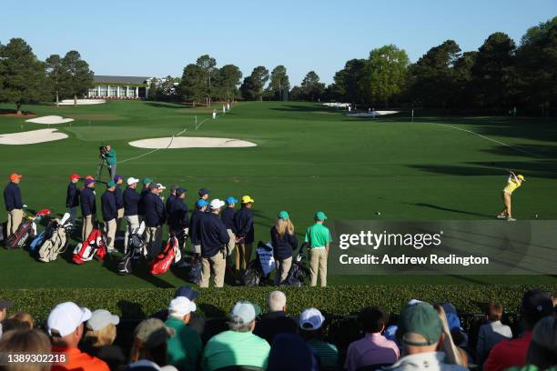 Keita Yobiko of the Boys 12-13 group competes during the Drive, Chip and Putt Championship at Augusta National Golf Club on April 03, 2022 in...