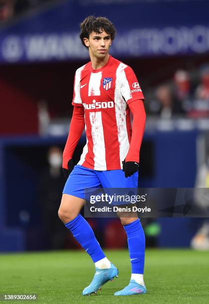 Joao Felix of Atletico de Madrid looks on during the LaLiga Santander match between Club Atletico de Madrid and Deportivo Alaves at Estadio Wanda...