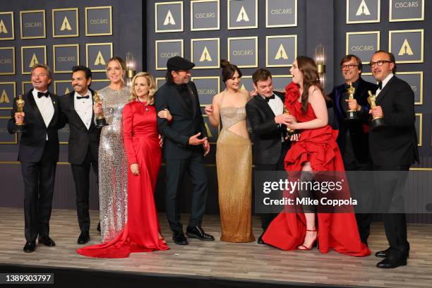 Patrick Wachsberger, Eugenio Derbez, Sian Heder, Marlee Matlin, Troy Kotsur, Emilia Jones, Daniel Durant, Amy Forsyth, Philippe Rousselet, and...