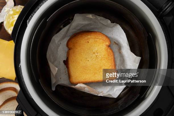 the air fryer grilled cheese sandwich - airfryer stock pictures, royalty-free photos & images