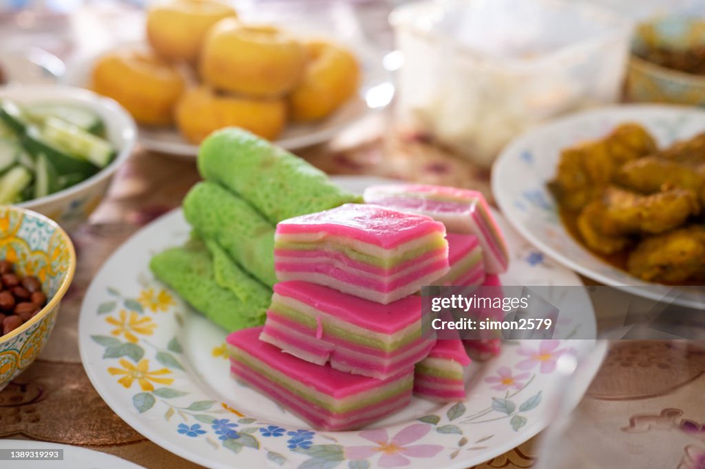 Kuih lapis is a traditional Malay nyonya sweet desert