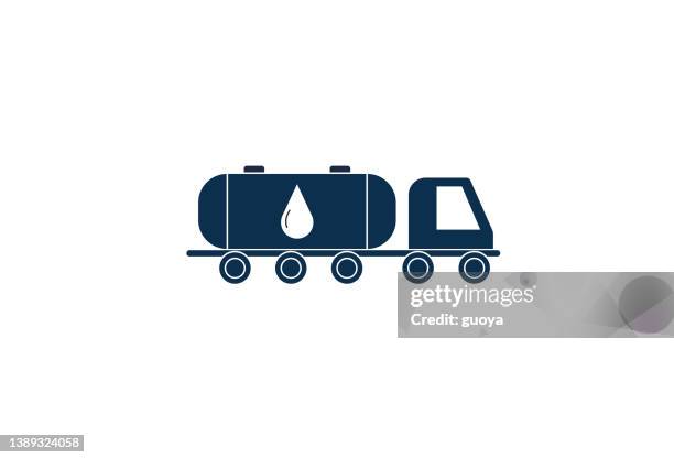 tankwagen-symbol. - gas truck stock-grafiken, -clipart, -cartoons und -symbole