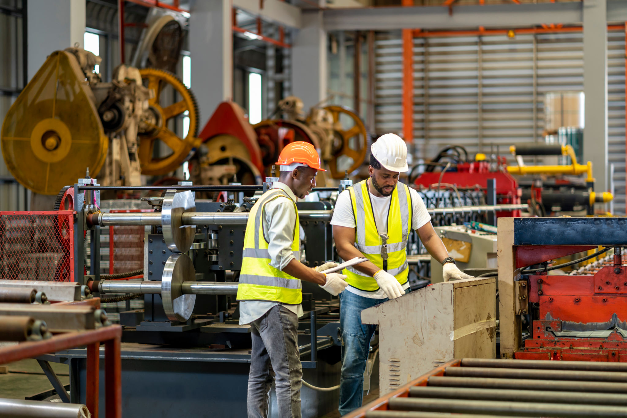 assembly line workers