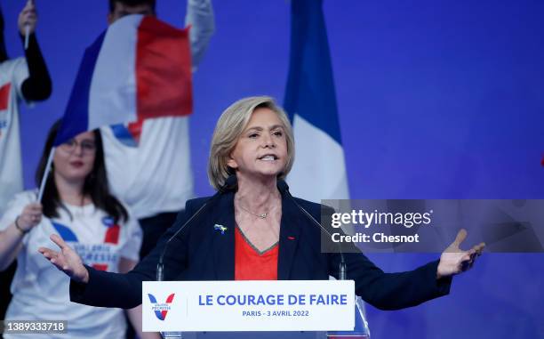 Head of the Paris Ile-de-France region and Les ‘Republicains’ right-wing party candidate for the 2022 French presidential election, Valerie Pecresse...