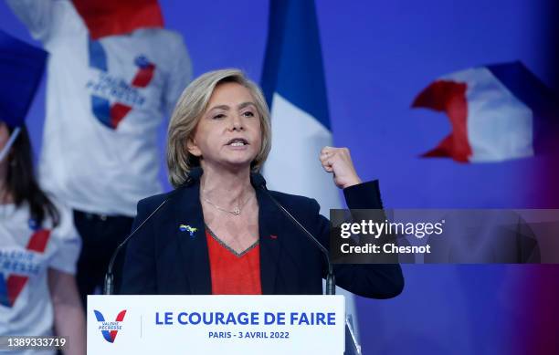 Head of the Paris Ile-de-France region and Les ‘Republicains’ right-wing party candidate for the 2022 French presidential election, Valerie Pecresse...