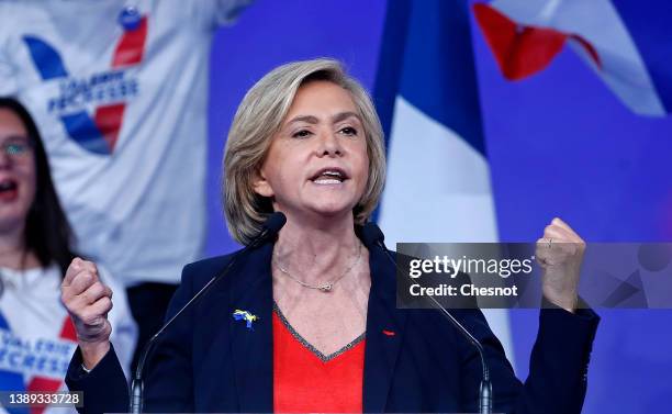 Head of the Paris Ile-de-France region and Les ‘Republicains’ right-wing party candidate for the 2022 French presidential election, Valerie Pecresse...