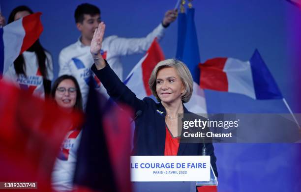 Head of the Paris Ile-de-France region and Les ‘Republicains’ right-wing party candidate for the 2022 French presidential election, Valerie Pecresse...