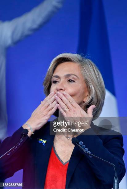 Head of the Paris Ile-de-France region and Les ‘Republicains’ right-wing party candidate for the 2022 French presidential election, Valerie Pecresse...