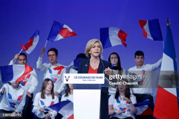 Head of the Paris Ile-de-France region and Les ‘Republicains’ right-wing party candidate for the 2022 French presidential election, Valerie Pecresse...