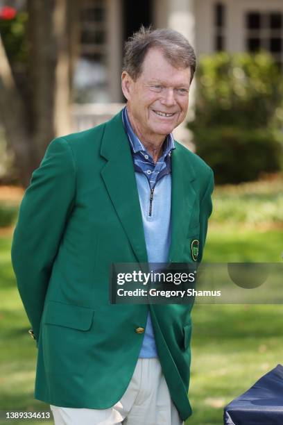 Tom Watson of United States looks on during the Drive, Chip and Putt Championship at Augusta National Golf Club on April 03, 2022 in Augusta, Georgia.