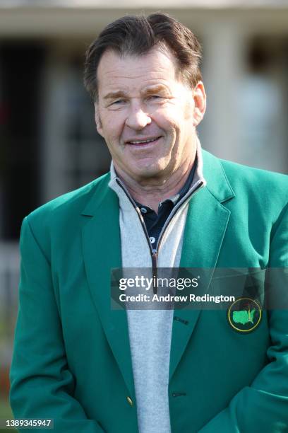 Sir Nick Faldo of England looks on during the Drive, Chip and Putt Championship at Augusta National Golf Club on April 03, 2022 in Augusta, Georgia.