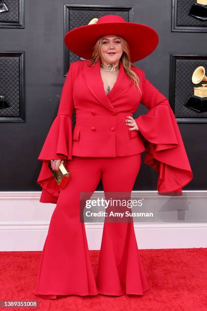 Elle King attends the 64th Annual GRAMMY Awards at MGM Grand Garden Arena on April 03, 2022 in Las Vegas, Nevada.