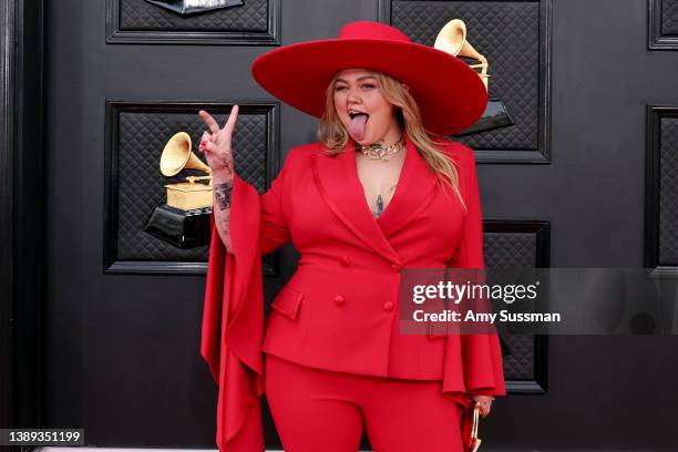 Elle King attends the 64th Annual GRAMMY Awards at MGM Grand Garden Arena on April 03, 2022 in Las Vegas, Nevada.