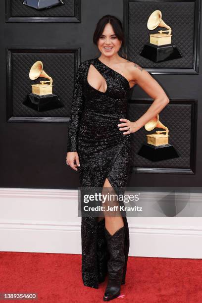 Rachel Eckroth attends the 64th Annual GRAMMY Awards at MGM Grand Garden Arena on April 03, 2022 in Las Vegas, Nevada.