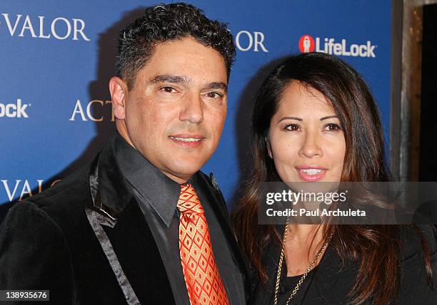 Actor Nicholas Turturro and Lissa Espinosa attend the "Act Of Valor" Los Angeles premiere at ArcLight Cinemas Cinerama Dome on February 13, 2012 in...