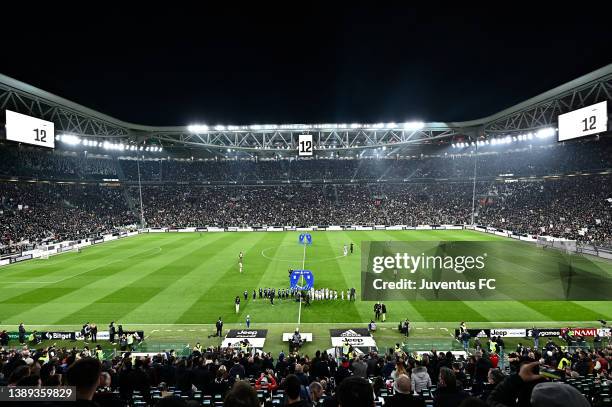 General view inside the stadium with the Juventus' fans prior to the Serie A match between Juventus and FC Internazionale at Allianz Stadium on April...