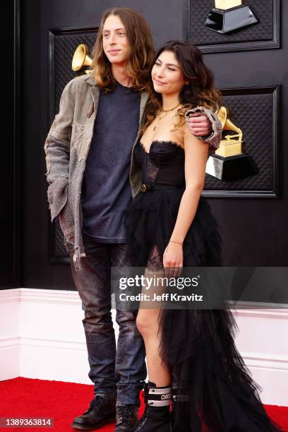 Christopher Nicholas Cornell and Toni Cornell attend the 64th Annual GRAMMY Awards at MGM Grand Garden Arena on April 03, 2022 in Las Vegas, Nevada.